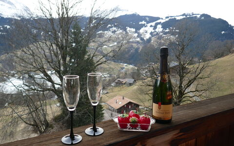 Chalet Uf Duft: Ciel, Bouteille, Montagne, Fenêtre, Table, Neige, Du Vin, Drinkware, Vaisselle, Arbre