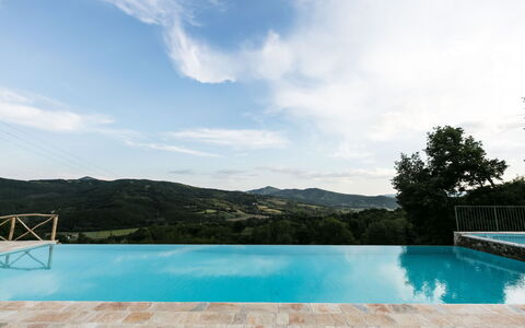 Villa Niccione: Nuage, L'Eau, Ciel, Ressources En Eau, Bâtiment, Piscine, Plante, Bleu Azur, Arbre, Maison