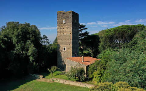 Torre Delle Cornacchie: Ciel, Plante, Nuage, Arbre, Bâtiment, La Tour, Paysage Naturel, Herbe, Paysage, Arbuste