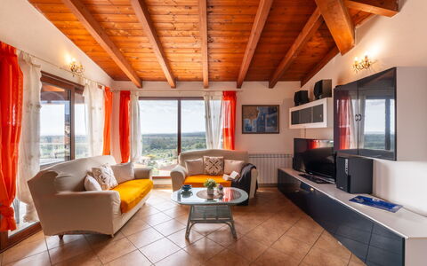 Sea View: Canapé, Meubles, Propriété, Table, Bâtiment, Orange, Bois, Salon, Confort, Éclairage
