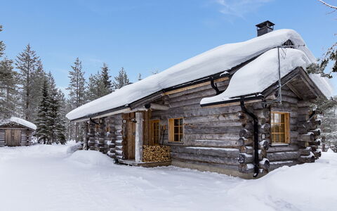 Kelovalta 1B: Neige, L'Hiver, Bois, Branche, Toit, Maison, Chalet, Domicile, Gelé, Cabane En Rondins