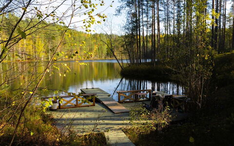 Villa Tunturitervakko: Plan D'Eau, La Nature, Environnement Naturel, Bois, Paysage Naturel, Banque, Réflexion, Lac, Forêt, Réserve Naturelle
