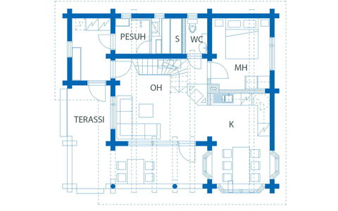 Villa Tunturitervakko: Meubles, Design Intérieur, Sol, Sol, Table, Plafond, Table Cuisine Et Salle A Manger, Éclairage, Chaise, Domicile
