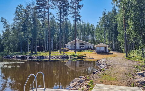 Palanteen Haavelinna: Arbre, Chalet, Maison, Domicile, Banque, Biens, Réflexion, Des Bois, Étang, Réservoir