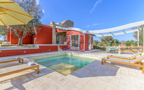 Lamia del Grano: Ciel, Propriété, Piscine, L'Eau, Maison, Architecture, Design Intérieur, Mobilier De Jardin, Arbre, Ombre