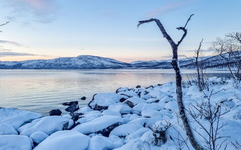 Hehku: Bleu, Ciel, L'Hiver, Neige, Paysage Naturel, Région Sauvage, Gelé, Glacial Relief, La Glace, Matin