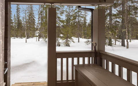 Kuukkelin Kehto: Bois, L'Hiver, Neige, Dur, Gelé, Tache De Bois, Porche, Plate-Forme, Planche, Ombre