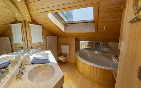 Chalet Rebhalde: Luminaire Plomberie, Bois, Design Intérieur, Baignoire, Plomberie, Sol, Robinet, Salle De Bains, Évier, Tache De Bois