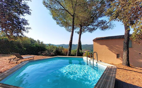 Le Belvédère D'Estelle: Piscine, Bleu, Mobilier De Jardin, Composite, Recours, Ombre, Eco Hôtel, Thermes, Caractéristique De L'Eau, Balancelle