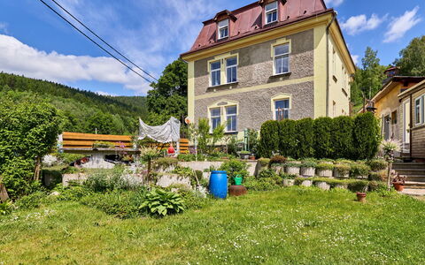 Desná V Jizerských Horách 841: Maison, Arbuste, Domicile, Chalet, Jardin, Biens, Cour, Arrière-Cour, Aménagement Paysager, Ferme