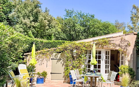 Le Mimosa St Laurent: Meubles, Jardin, Arbuste, Chaise, Mobilier De Jardin, Table, Tableau De Plein Air, Ombre, Communauté Des Plantes