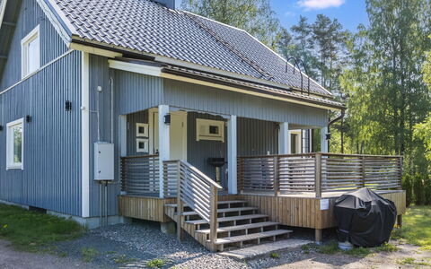 Huvila 22: Arbre, Banque, Maison, Chalet, Lac, Étang, Forêt, Cabane En Rondins