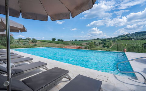 Correggiolo Spereto Apartment With Pool, Montaione: Piscine, Mobilier De Jardin, Balancelle, Recours, Thermes, Eco Hôtel, Chaise, Ville Resort, Chaise Longue, Villa