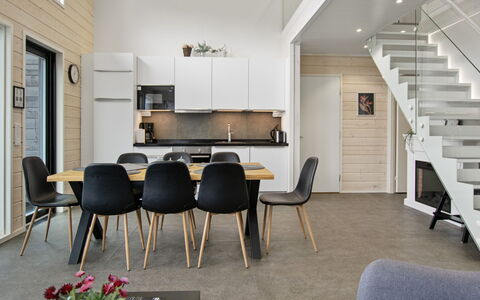 Himos Alppinotko 6 B: Design Intérieur, Sol, Meubles, Bois, Sol, Plafond, Salon, Parquet, Pièce, Éclairage