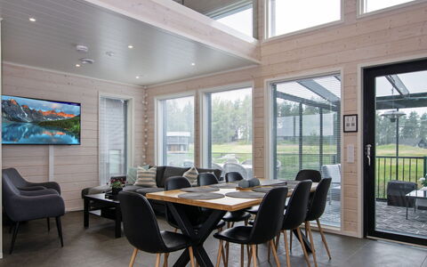 Himos Alppinotko 6 B: Bois, Design Intérieur, Plafond, Meubles, Domicile, Chaise, Dur, Luminaire, Salon, Verre