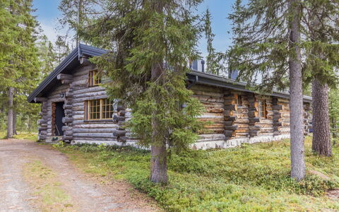 Kuusi-Ruka 6: Bois, Neige, Chalet, L'Hiver, Toit, Domicile, Gelé, Cabane En Rondins, Siding, Pente