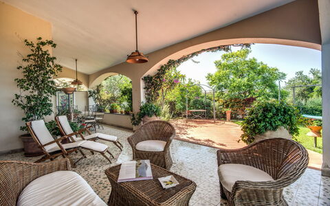 Villa Solaria with Private Pool: Plante, Meubles, Propriété, Chaise, Ombre, Bois, Design Intérieur, Sol, Arbre, Immobilier