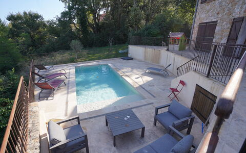 Lou Lann Vras: Piscine, Mobilier De Jardin, Meubles, Composite, Recours, Balancelle, Chaise, Parapluie, Dalle, Ombre