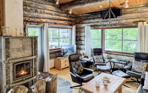 Villa Rokova: Bois, Meubles, Chalet, Domicile, Plafond, Salon, Cabane En Rondins, Dur, Parquet, Chaise