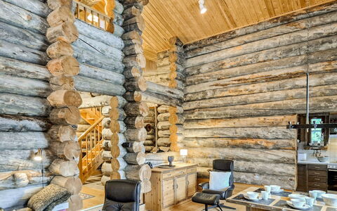 Villa Rokova: Bois, Plafond, Design Intérieur, Sol, Pièce, Chalet, Cabane En Rondins, Matériau Naturel, Faisceau, Salon