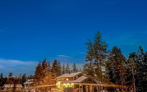 Rukan Tunturituuli: Ciel, L'Hiver, Branche, Arbre, Neige, Maison, Domicile, Chalet, Toit, Gelé
