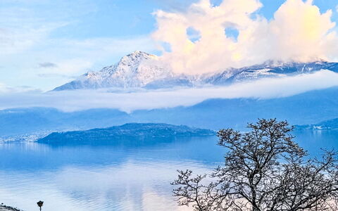 Gravedona 787: Bleu, Montagnes Relief, L'Eau, La Nature, L'Hiver, Montagne, Paysage Naturel, Chaîne De Montagnes, Colline, Neige