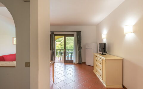 Apartments With Pool Country Village, Stintino: Design Intérieur, Plafond, Sol, Sol, Pièce, Tache De Bois, Dur, Électroménager, Table Cuisine Et Salle A Manger, Salon