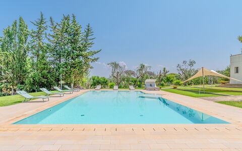 Masseria Ceratonia: Piscine, Recours, Jardin, Aménagement Paysager, Ombre, Eco Hôtel, Conception, Parc, Hacienda