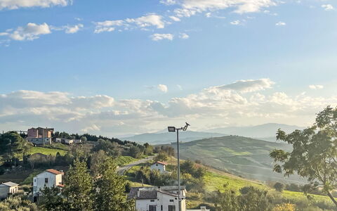 Vista Majella: Ciel, Paysage, Colline, Zone Rurale, Lot Terre, Établissements Humains, Station De Montagne, Matin, Village, Pente