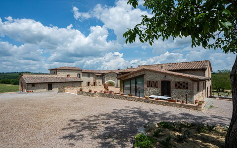 La Piazzetta, Borgo Campassini, Monteriggioni: Toit, Chalet, Biens, Village, Ferme, Pavé, Allée, Villa, Hacienda, Cour