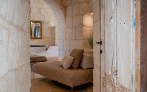 Trullo Brenda: Mur, Mur De Pierre, Chambre, Lit