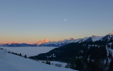 Edelweiss: Ciel, Montagnes Relief, Neige, L'Hiver, Montagne, Chaîne De Montagnes, Terrain, Colline, Géologique Phénomène, Montagnes