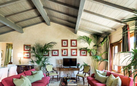 Villa del Sirio: Meubles, Design Intérieur, Plafond, Canapé, Sol, Éclairage, Table, Salon, Domicile, Sol