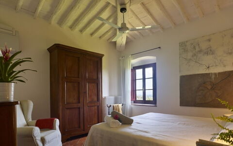 Villa del Riccio: Meubles, Design Intérieur, Mur, Sol, Sol, Bois, Plafond, Chambre, Pièce, Lit