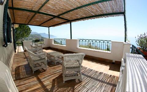 Villa Sant'Agata: Meubles, Mobilier De Jardin, Porche, Table, Chaise, Balcon, Tableau De Plein Air, Ombre, Plate-Forme, Clôture