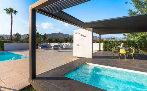 Villa Contemporanea: Piscine, Architecture, Ombre, Composite, Eco Hôtel, Recours, Villa, Aménagement Paysager, Structure En Plein Air, Biens