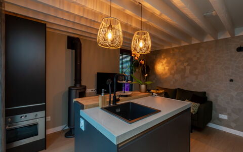 Bon Zoutelande: Design Intérieur, Meubles, Bois, Sol, Luminaire, Plafond, Comptoir, Sol, Éclairage, Cuisine