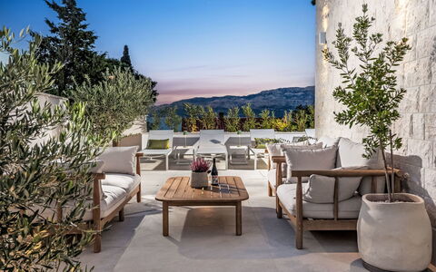 Brax8: Meubles, Mobilier De Jardin, Chaise, Pot De Fleur, Ombre, Jardin, Aménagement Paysager, Dalle, Patio, Matériau Naturel