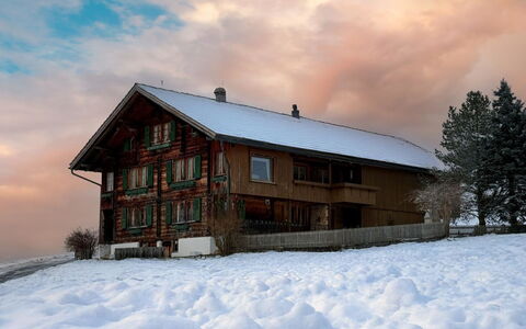 Flott: Bois, Maison, Chalet, Domicile, Neige, L'Hiver, Zone Rurale, Gelé, Mélèze, Pente