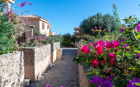 Golfo Aranci Apartments With Ac: Jardin, Aménagement Paysager, Villa, Hacienda, Wildflower, Balcon, Jardin Botanique, Eco Hôtel, Ville Resort