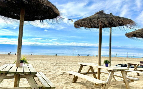 Kurhaus Residence: Plage, Mobilier De Jardin, Le Sable, Ombre, Rive, Côte, Mer, Loisir, Océan, Vacances