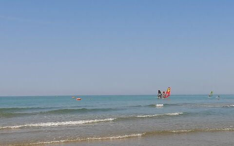 Villetta Elena, Ac, Wifi, Lido Degli Scacchi: Bleu, Plan D'Eau, Plage, Mer, Vague, Été, Horizon, Vent Wave