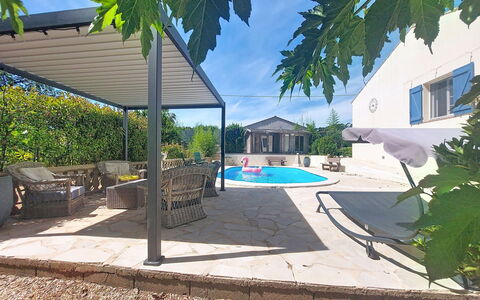 Villa Esterel: Meubles, Mobilier De Jardin, Ombre, Chaise, Composite, Piscine, Structure En Plein Air, Patio, Dalle, Pergola