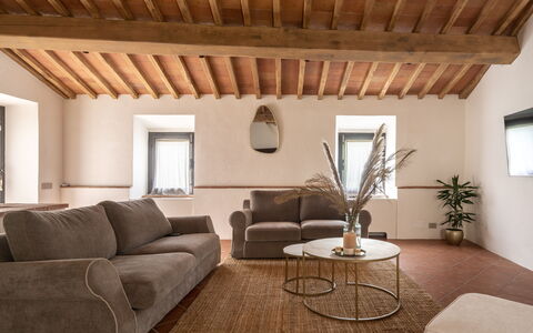 Montaione Country House Amarrante, Pool, Ac: Meubles, Design Intérieur, Mur, Sol, Bois, Sol, Canapé, Plafond, Pièce, Salon