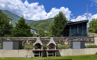 Valtellina 636: Ombre, Pente, Chaîne De Montagnes, Jardin, Aménagement Paysager, Conception, Cour, Arrière-Cour, Dalle