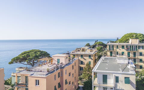 Green Home Seaside, Parking, Wifi, Ac, Genova Nerv: Bleu, Bâtiment, Zone Résidentielle, Jour, Appartement, Ville, Horizon, Domicile, Maison, Quartier