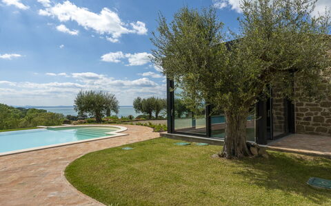 Villa Trasimena: Jardin, Biens, Aménagement Paysager, Piscine, Ombre, Ferme, Villa, Arrière-Cour, Hacienda