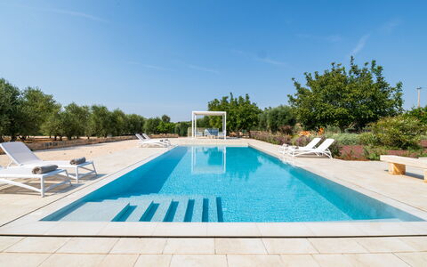 Villa Prestige: Bleu, Piscine, Recours, Composite, Mobilier De Jardin, Ombre, Eco Hôtel, Caractéristique De L'Eau, Centre De Loisirs, Thermes