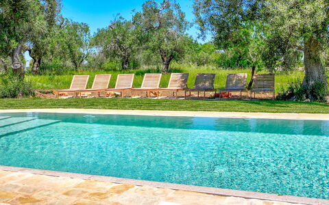 Trulli Corte Kalia, Golf & Puglia: Bleu, Piscine, Recours, Jardin, Ombre, Mobilier De Jardin, Aménagement Paysager, Caractéristique De L'Eau, Arrière-Cour, Eco Hôtel