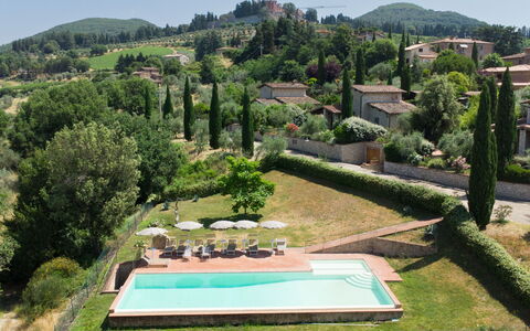 Gaiole in Chianti 915: Colline, Arbuste, Biens, Station De Montagne, Ferme, Piscine, Eco Hôtel, Hacienda, Jardin, Villa